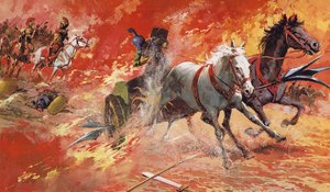 La batalla de Queronea en 338 a.C.